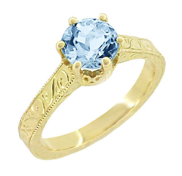 Sky Blue Topaz Engagement Ring