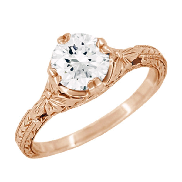 Rose Gold Engagement Ring - Vintage