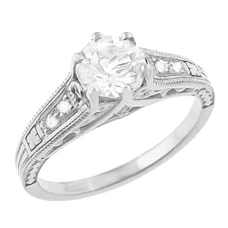 filigree ring with diamond