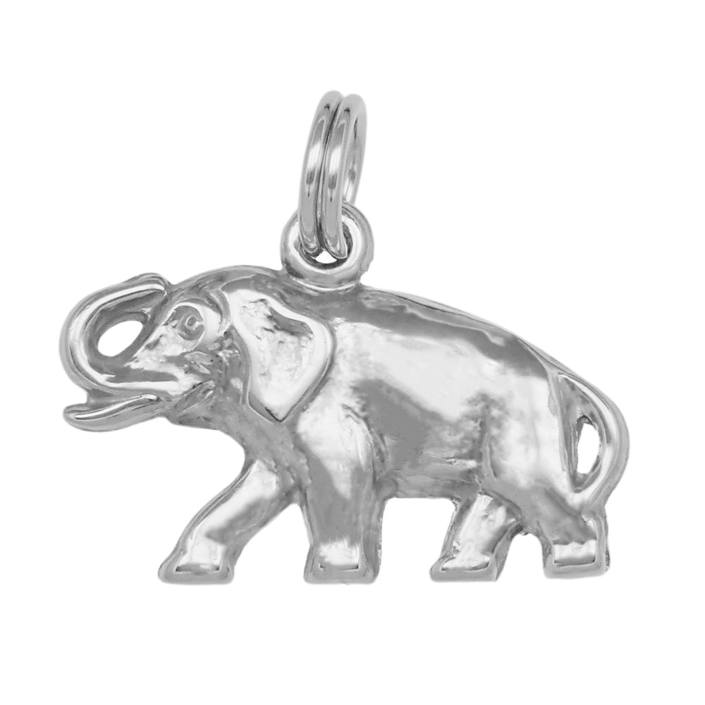 Trunk Up Lucky Elephant Charm in 14 Karat Gold - Item: C262 - Image: 4