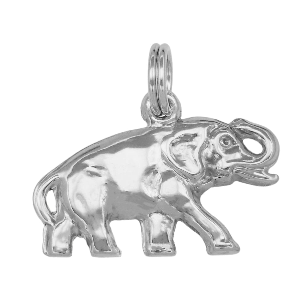 Trunk Up Lucky Elephant Charm in 14 Karat Gold - Item: C262 - Image: 2