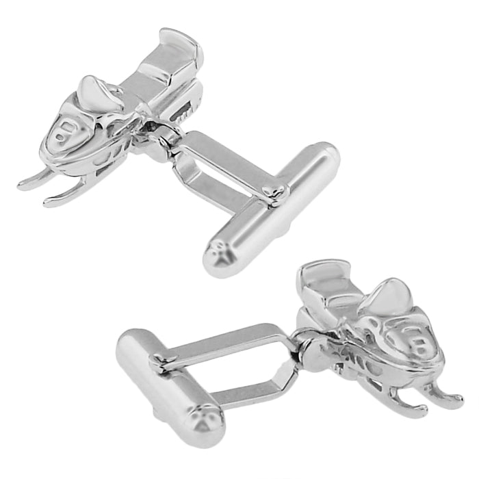 Snowmobile Cufflinks in Sterling Silver - Item: SCL175 - Image: 2