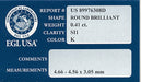0.41 Carat K Color SI1 Clarity EGL USA Certified Loose Round Diamond
