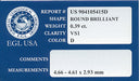 0.39 Carat D Color VS1 Clarity EGL USA Certificate | Loose Round Diamond