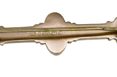 Antique Victorian Diamond Set Bar Pin Brooch in English 9 Karat Gold - Circa 1912 - alternate view
