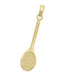 Yellow Gold Tennis Racket Charm Pendant - 14K Gold Wood Tennis Racket Jewelry - C397