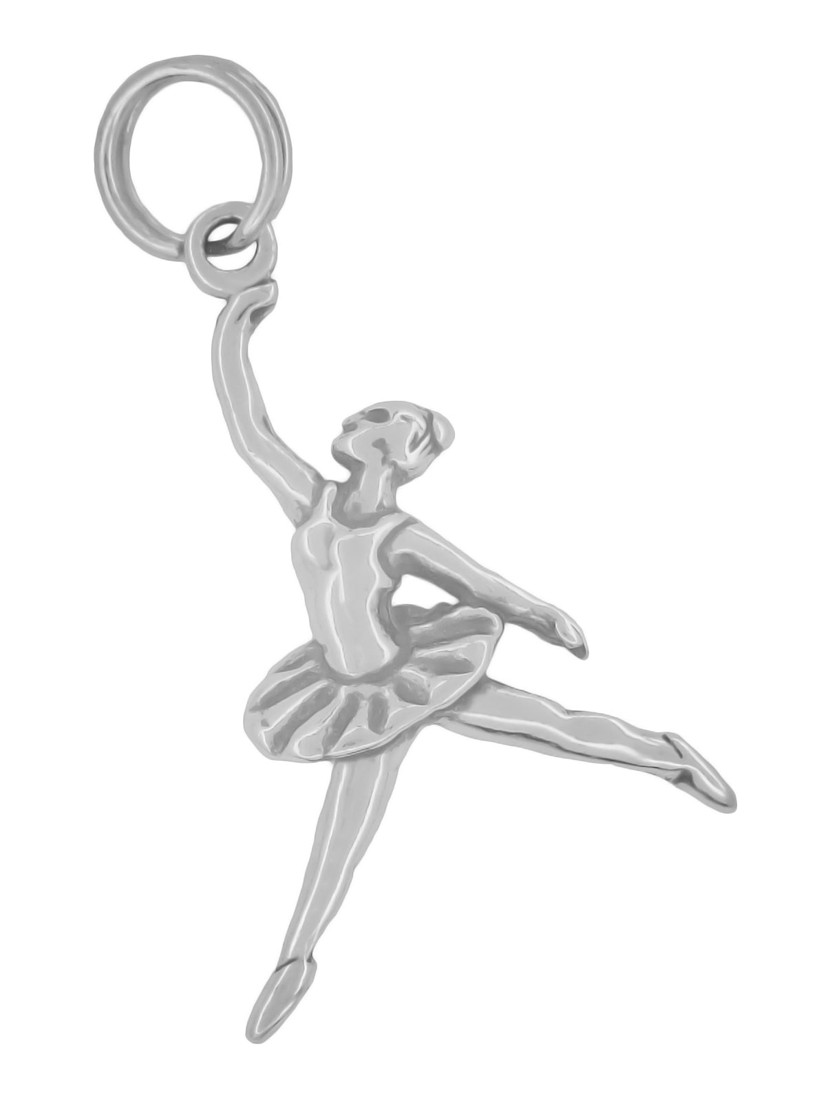 Graceful Arabesque Ballerina Charm in 14 Karat Gold - Item: C462 - Image: 2