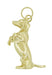 Dachshund Pendant - Yellow Gold - Large Doxie Charm