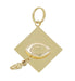 Graduation Cap Pendant Estate Charm with Movable Tassel in 14 Karat Gold