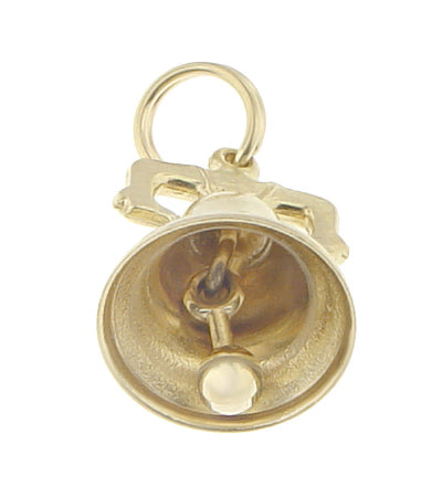 Movable Liberty Bell Charm in 14 Karat Gold - Item: C534 - Image: 3