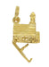 Old Church with Hidden Bride and Groom Movable Charm in 14 Karat Gold