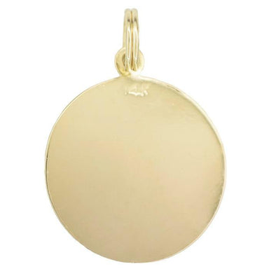 Vintage "WITH ALL MY LOVE" Engraved Charm Pendant in 14 Karat Yellow Gold - alternate view
