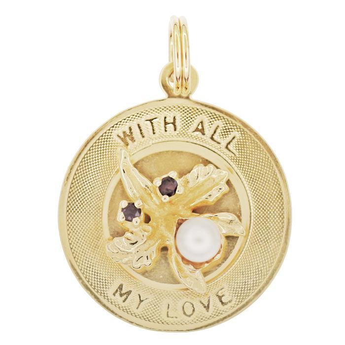 With All My Love Charm Medallion 14K yellow gold C775