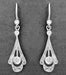 1920's Art Deco Platinum and Diamond Tear Drop Earrings
