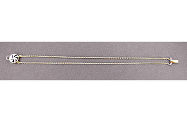 Pinwheel Slide Starter Bracelet in 14 Karat Gold - Double Hole Design - alternate view