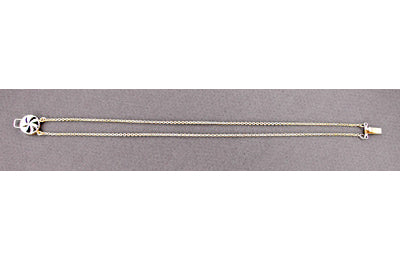 Pinwheel Slide Starter Bracelet in 14 Karat Gold - Double Hole Design - Item: GBRSL1 - Image: 2