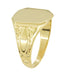 Men's Victorian Rectangular Signet Ring in 14 Karat Yellow Gold