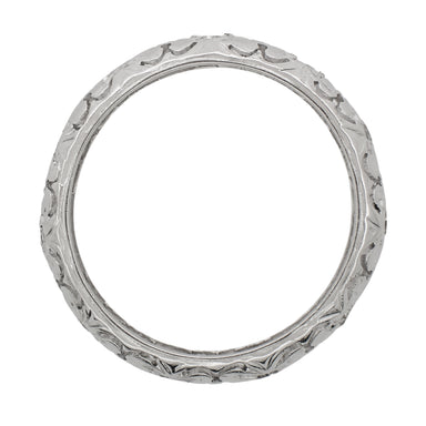 Art Deco Diamond Antique Flanders Wedding Ring in Platinum - Size 5 1/2 - alternate view