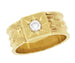 Baxter Victorian Wide Diamond Wedding Band in 14K Yellow Gold