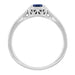 Art Deco Filigree Sapphire and Diamond Platinum Engagement Ring