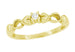 Yellow Gold 1950's Retro Modern Hearts Diamond Promise Ring
