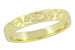 Art Deco Flowers and Leaves Carved Wedding Ring in Yellow Gold - 18K or 14K