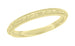 Art Deco Hand Engraved Wheat Yellow Gold Vintage Style Domed Wedding Band with Milgrain - 2.5mm Wide - 14K or 18K