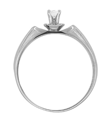Caura Mid Century Modern Vintage Diamond Engagement Ring in 14K White Gold - alternate view