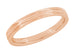 4mm Retro Moderne Double Grooved Wedding Band in 14K Rose Gold