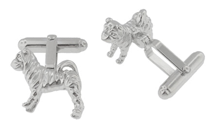 Shar-Pei ( Sharpei ) Cufflinks in Sterling Silver - Item: SCL202 - Image: 2