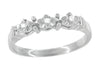 Matching wr481ws wedding band for Retro Moderne Starburst Blue Sapphire Engagement Ring in 14 Karat White Gold