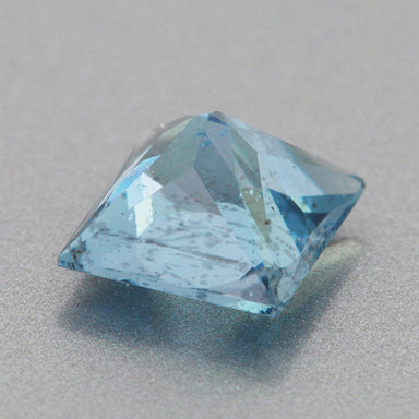 0.59 Carat Natural Princess Cut Deep Cerulean Blue Fine Aquamarine Gemstone | 5mm Square - alternate view