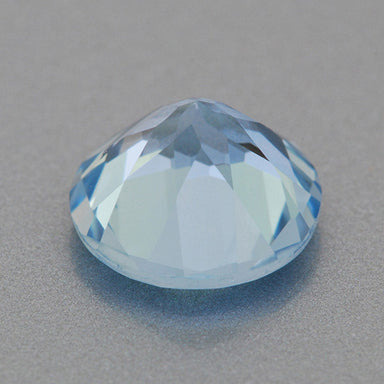 1.13 Carat Baby Blue Round Loose Aquamarine | 7mm Natural Fine Stone - alternate view