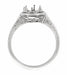 Art Deco 1/2 Carat Platinum Halo Illusion Engagement Ring Setting