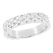 1960s Vintage Basket Weave Wedding Band in White Gold - 4mm Wide - 14K and 18K - R271