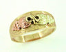 Black Hills Gold Leaves Ring in 10K Green Pink and Yellow Gold