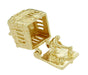 Movable Jail House Charm in 14 Karat Gold