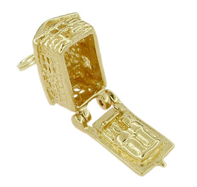 Movable Cozy Cabin Charm in 14 Karat Gold - alternate view