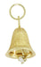 Movable Bell Charm with Diamond in 14 Karat Yellow Gold With Brushed Finish