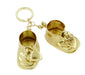 Movable Baby Shoes with Hearts Charm in 14 Karat Gold