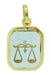 Libra Scales of Justice Charm in 14 Karat Gold