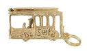 Cable Car Charm with Moving Conductor in 14 Karat Gold