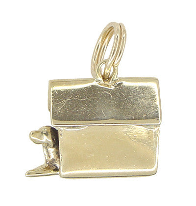 Dog in a Doghouse Charm in 10 Karat Gold - Item: C387 - Image: 2