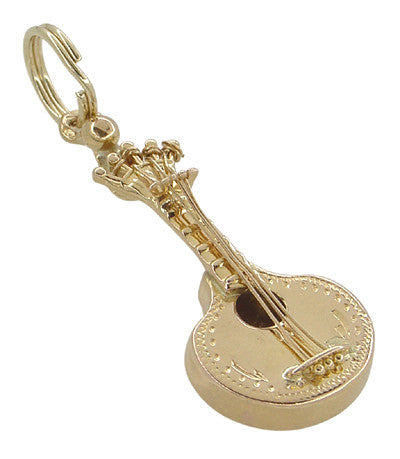 Mandolin Charm in 18 Karat Gold - Item: C419 - Image: 2