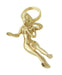 Antique Hula Girl Charm in 14 Karat Gold