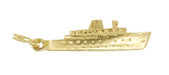 Vintage "SS Monterey" Luxury Cruise Ship Charm in 14K Gold