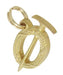 Prospectors Axe and Rope Charm in 14 Karat Yellow Gold