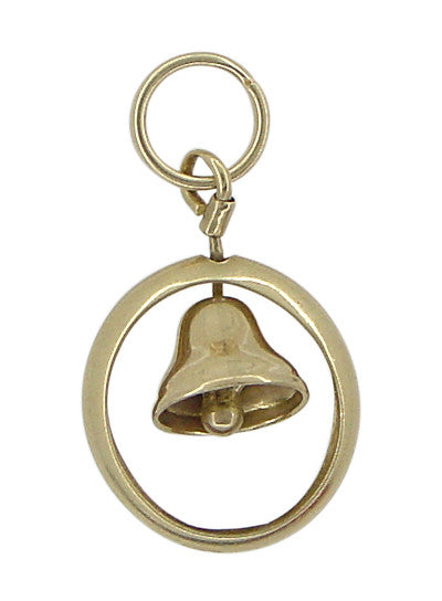 Small Movable Bell Charm in 12 Karat Gold