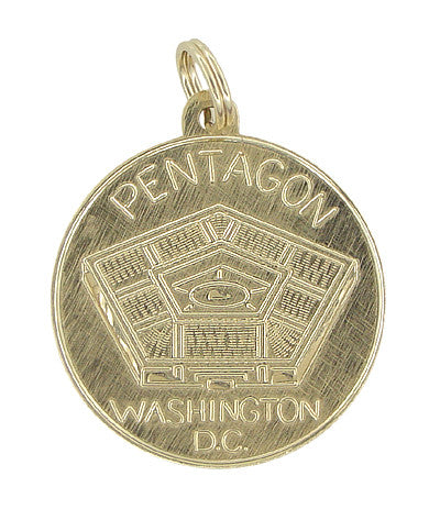 Pentagon Building Pendant in 14 Karat Gold
