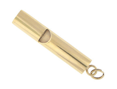 Whistle Pendant in 14 Karat Yellow Gold